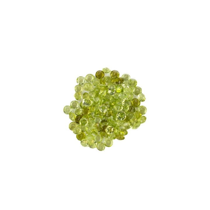 9.59ct Peridot Faceted Round-cut Parcel of Gemstones, 2.75mm