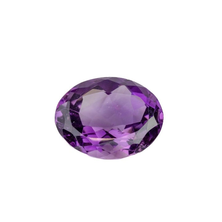 26.44ct Amethyst Faceted Oval-cut Single Gemstone, 22.4x18mm