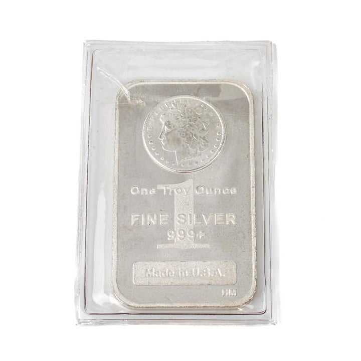 Silver .999 1oz Made in USA Bar, 31.1g (VAT Only Payable on Buyers Premium)