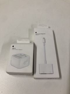 BOX OF APPLE PRODUCTS INC. LIGHTNING TO DIGITAL AV CABLE