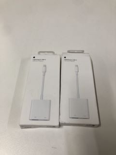 BOX OF APPLE PRODUCTS INC. LIGHTNING TO USB CABLE