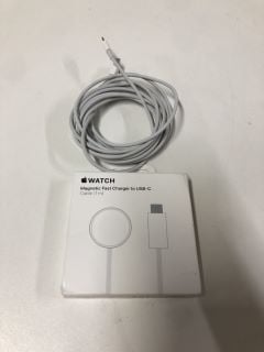 BOX OF APPLE PRODUCTS INC. MAGNETIC FAST CHARGER TO USB-C WATCH CHARGER