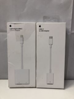 BOX OF APPLE PRODUCTS INC. USB-C TO USB ADAPTER