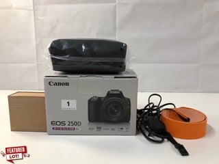 CANON EOS 250D SLR CAMERA WITH EF-S 18-55 IS STM CAMERA LENS , BATTERY , CHARGER - RRP.£722