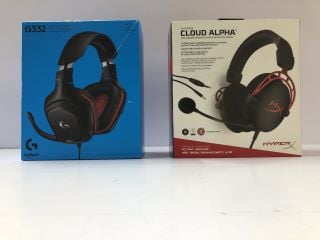 2 X HEADSETS TO INC HYPERX CLOUD ALPHA GAMING HEADSET