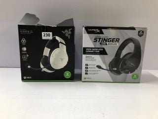 2 X HEADSETS TO INC RAZER KAIRA WIRELESS GAMING HEADSET