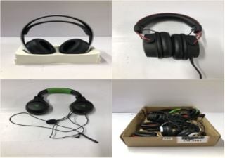 BOX OF HEADSETS TO INC SONY PLAYSTATION PULSE 3D WIRELESS GAMING HEADSET