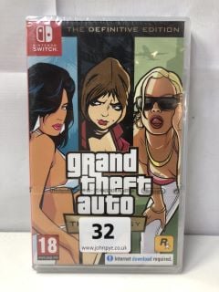 NINTENDO SWITCH THE DEFINITIVE EDITION GRAND THEFT AUTO THE TRILOGY CONSOLE GAME (SEALED)(ID REQUIRED 18+)