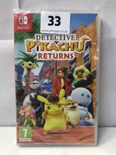 NINTENDO SWITCH DETECTIVE PIKACHU RETURNS CONSOLE GAME (SEALED)