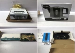 BOX OF ITEMS TO INC DUALIT 1.5L KETTLE