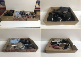 3 X BOXES OF VARIOUS DESIGNER SHOES VARIOUS SIZES (UNPAIRED)