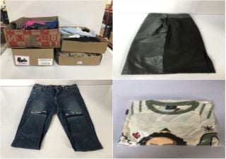 4 BOXES OF WOMAN'S DESIGNER CLOTHING VARIOUS SIZES