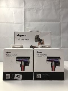 2 X DYSON HAIR SCREW TOOL + 1 X DYSON PET GROOMING KIT - TOTAL RRP.£155