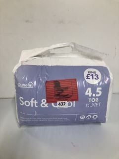 2 X BED PRODUCTS TO INC DUNELM SOFT & COOL 4.5 TOG DUVET