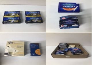 BOX OF SANITARY PRODUCTS TO INC TAMPAX SUPER PLUS