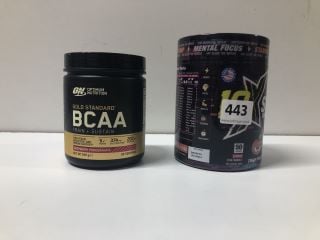 2 X PROTEIN PRODUCTS TO INC OPTIMUM NUTRITION GOLD STANDARD BCAA TRAIN + SUSTAIN 266 G - BEST BEFORE 02/2026