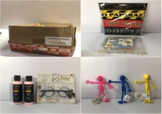 BOX OF VARIOUS ITEMS INC. ARTEZA CRAFT ACRYLIC PAINT ROSE PINK & WIZARDING WORLD HARRY POTTER NOVELTY ETEWEAR