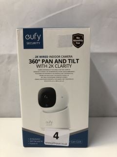 EUFY SECURITY 360 PAN AND TILT 2K WIRED INDOOR CAMERA - RRP.£39 (SEALED)