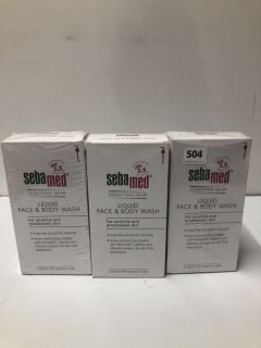 3 X SEBAMED LIQUID FACE & BODY WASH