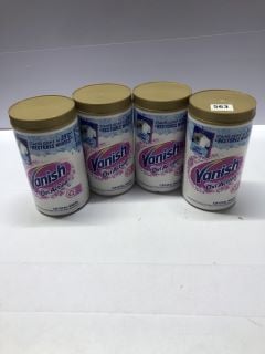 4 X VANISH OXI ACTION CRYSTAL WHITE CHLORINE BLEACH FREE WHITENING BOOSTER