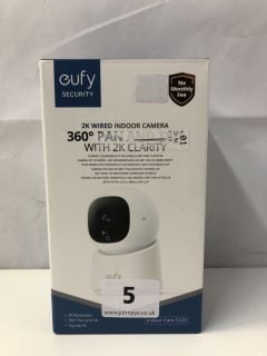 EUFY SECURITY 360 PAN AND TILT 2K WIRED INDOOR CAMERA - RRP.£39 (SEALED)