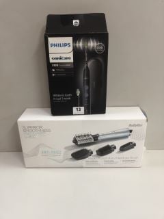 2 X BEAUTY ITEMS INC BABYBLISS HYDRO-FUSION 4-IN-1 HAIRDRYER BRUSH (RRP: £44.99)