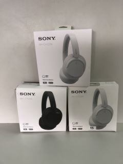 3 X SONY NOISE CANCELLING HEADPHONES WH-CH720N (RRP: £64.99)