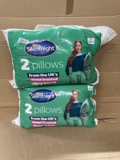 2 X SILENTNIGHT 2 PILLOWS