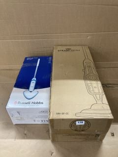 2 X CLEANING ITEMS INC RUSSELL HOBBS STEAMING & CLEAN STEAM MOP