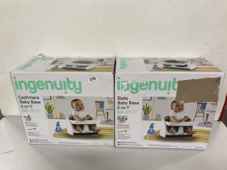 2 X INGENUITY CASHMERE BABY BASE 2-IN-1