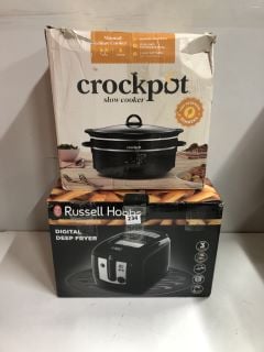 2 X KITCHEN ITEMS INC RUSSELL HOBBS DIGITAL DEEP FRYER