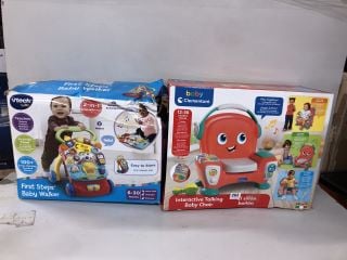 2 X KIDS TOYS INC VTECH BABY FIRST STEPS BABY WALKER