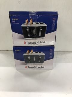 2 X RUSSELL HOBBS 4 SLICE TOASTER