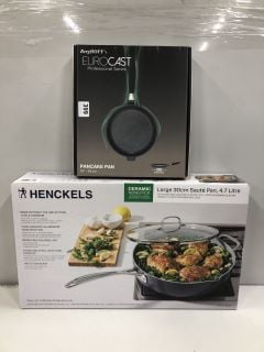 2 X PANS INC HENCKELS LARGE 30CM SAUTÉ PAN