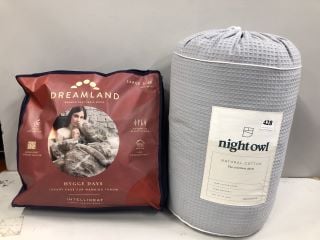 2 X BEDROOM ITEMS INC NIGHTOWL THE COVERLESS DUVET