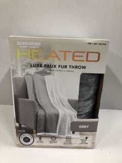 BERKSHIRE HEATED LUXE FAUX FUR THROW