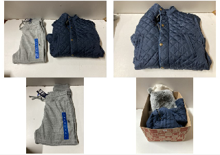 BOX OF CLOTHES IN VARIOUS SIZES AND DESIGNS