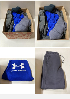 BOX OF CLOTHES IN VARIOUS SIZES AND DESIGNS