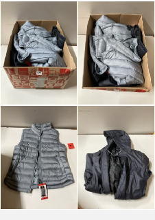 BOX OF CLOTHES IN VARIOUS SIZES AND DESIGNS