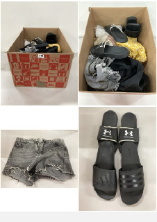 BOX OF WOMEN'S CLOTHING IN VARIOUS SIZES & DESIGNS