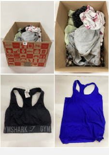 BOX OF WOMEN'S CLOTHING IN VARIOUS SIZES & DESIGNS