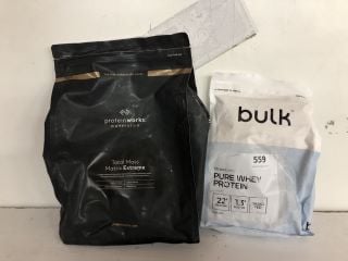 2  X PROTEIN ITEMS INC BULK STRAWBERRY PURE WHEY PROTEIN (BB: 03/26)