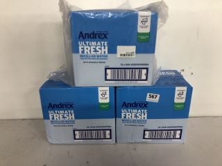 3 X PACKS OF ANDREX HYGIENE WIPES