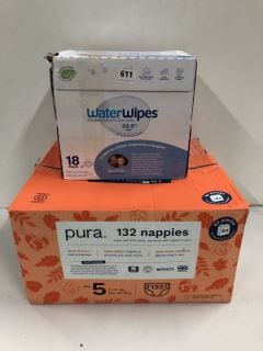 2 X BABY ITEMS INC PURA 132 NAPPIES