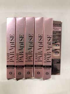 5 X LOREAL PARIS LASH PARADISE BLACK MASCARA RRP:  £12.99 EACH