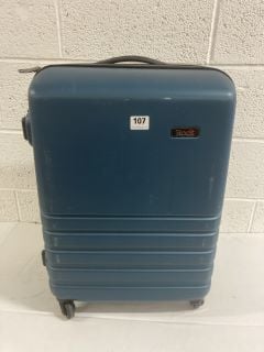 ROCK WHEELED SHELL SUITCASE IN NAVY