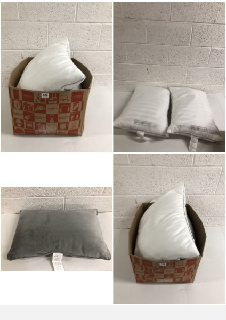 LARGE BOX OF SOFT FURNISHINGS TO INCLUDE HOTEL GRAND PILLOWS