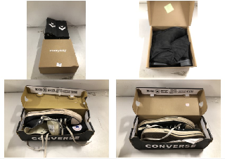 3 X ITEMS TO INCLUDE CONVERSE LOW TOP TRAINERS IN BLACK SIZE UK 9