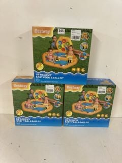 3 X BESTWAY LIL'BEEHIVE BABY POOL & BALL PIT SETS