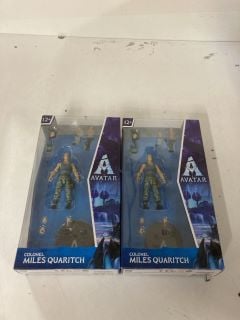 BOX OF ITEMS TO INCLUDE  AVATAR COLONEL MILES QUARITCH ACTION FIGURES